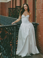 Load image into Gallery viewer, Naila Lace Trim Strapless Drop Waist Wedding Gown
