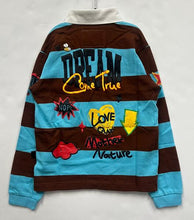 Load image into Gallery viewer, JORDY Kid's Long Sleeve Polo Shirt With Heavy Print Effects & Patch Works