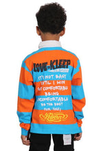 Load image into Gallery viewer, ZORA Kid's Long Sleeve Polo Shirt With Heavy Print Effects & Patch Works