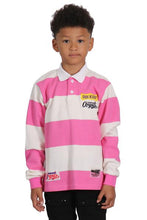 Load image into Gallery viewer, CREPE Kid's Long Sleeve Polo Shirt With Heavy Embroidery Works (PHRESH)