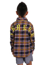 Load image into Gallery viewer, NOVA Kid's Premium Mid-weight Flannel Shirt With Heavy Embroidery Works, Patch Work & Print Effects