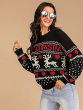 Load image into Gallery viewer, Cozy Reindeer Jacquard Christmas Ugly Sweater | NCS