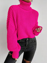 Load image into Gallery viewer, Turtleneck Drop Shoulder Ribbed Knit Sweater | NCS