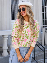 Load image into Gallery viewer, Vine Flower Jacquard Fashion Knit Sweater | NCS