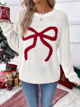 Load image into Gallery viewer, Bowknot Pattern Oversized Long-Sleeve Christmas Sweater | NCS