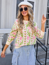 Load image into Gallery viewer, Vine Flower Jacquard Fashion Knit Sweater | NCS
