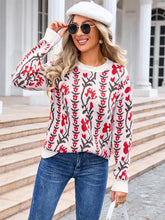 Load image into Gallery viewer, Vine Flower Jacquard Fashion Knit Sweater | NCS