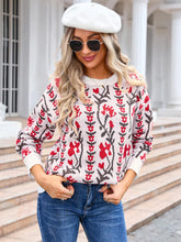 Load image into Gallery viewer, Vine Flower Jacquard Fashion Knit Sweater | NCS
