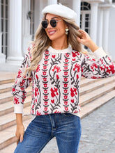 Load image into Gallery viewer, Vine Flower Jacquard Fashion Knit Sweater | NCS
