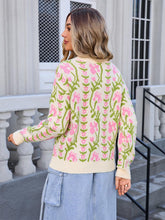 Load image into Gallery viewer, Vine Flower Jacquard Fashion Knit Sweater | NCS
