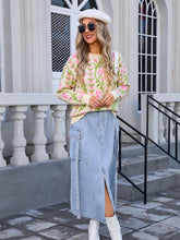 Load image into Gallery viewer, Vine Flower Jacquard Fashion Knit Sweater | NCS