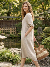 Load image into Gallery viewer, Crochet Woven Drawstring Shoulder Tote Bag