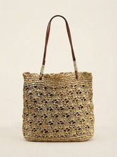 Load image into Gallery viewer, Crochet Woven Fan-Shape Shoulder Tote Bag