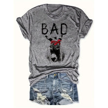 Load image into Gallery viewer, Women's Animal Letter Print Casual Short Sleeve T-Shirt