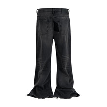 Load image into Gallery viewer, DARK PATCHWORK FLARE DENIM