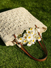 Load image into Gallery viewer, Crochet Woven Fan-Shape Shoulder Tote Bag