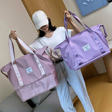Load image into Gallery viewer, Foldable Storage Travel Bag Waterproof Large Capacity Gym Fitness Bag Weekender Overnight For Women