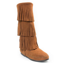 Load image into Gallery viewer, Minnetonka 3-Layer Fringe Boot - Womens Boots