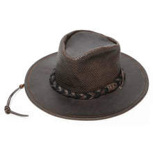 Load image into Gallery viewer, Minnetonka Airflow "Fold Up" Outback - Leather Australian Hat
