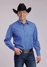 Load image into Gallery viewer, Roper 2925 Solid Broadcloth (Blue) - Men's Western Shirt