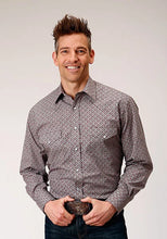 Load image into Gallery viewer, Roper 1888 Retro Print (Wine) - Men's Western Shirt