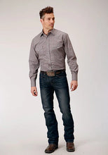 Load image into Gallery viewer, Roper 1888 Retro Print (Wine) - Men's Western Shirt