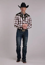 Load image into Gallery viewer, Roper 3279 Plaid (Wine/Black/Tan) - Men's Western Shirt