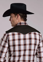 Load image into Gallery viewer, Roper 3279 Plaid (Wine/Black/Tan) - Men's Western Shirt