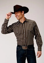 Load image into Gallery viewer, Roper 1890 Chocolate Stripe (Brown) - Men's Western Shirt