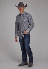Load image into Gallery viewer, Roper 2113 Stripe (Black) - Men's Western Shirt