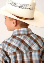 Load image into Gallery viewer, Roper Bluebird Ridge (Brown) - Boy's Western Shirt
