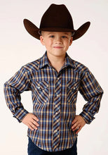 Load image into Gallery viewer, Roper Azure Skyline (Blue) - Boy's Western Shirt