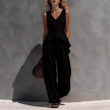Load image into Gallery viewer, Ruffled Tank Top & Draping Wide-Leg Pants Set – 6 Colors, S–3XL