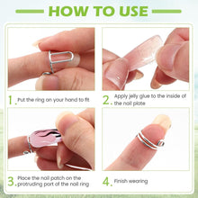 Load image into Gallery viewer, Adjustable Wudu Nail Rings Set - No Glue, No Adhesive | Perfect DIY Gift for Women (Silver)