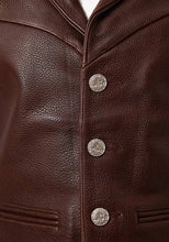 Load image into Gallery viewer, Roper Cow Nappa (Brown) - Men's Leather Vest
