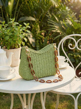 Load image into Gallery viewer, Colorful Woven Straw Shoulder Bag