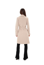 Load image into Gallery viewer, Windsor Classic Wraparound Cashmere Blend Overcoat in Nude