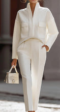 Load image into Gallery viewer, Women's Casual Polyester Top & Pants Co-ord Set
