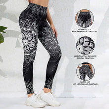Load image into Gallery viewer, Watercolor Print High-Waist Tummy Control Butt-Lifting Yoga Leggings