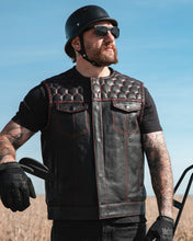 Load image into Gallery viewer, Hornet Men's Club Style Leather Vest