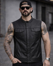 Load image into Gallery viewer, Hotshot Men's Motorcycle Leather Vest