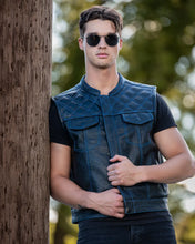 Load image into Gallery viewer, Downside Men's Motorcycle Leather Vest