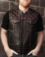 Load image into Gallery viewer, Downside Men's Motorcycle Leather Vest
