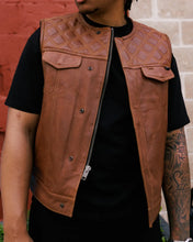 Load image into Gallery viewer, Dust Devil Men's Motorcycle Leather Vest (limited edition)