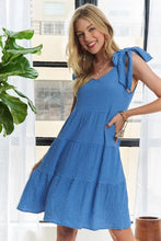 Load image into Gallery viewer, V-Neck Tie Shoulder Dress – Chic V-Neckline Dress with Adjustable Tie Shoulder Straps for a Sophisticated Look