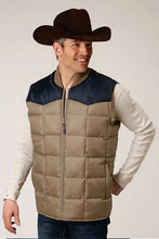 Load image into Gallery viewer, Roper 1473 Quilted Vest (Khaki/Navy) - Men's Vest