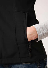Load image into Gallery viewer, Roper Softshell Vest with Fleece Lining (Black) - Women's Vest