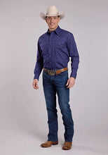 Load image into Gallery viewer, Roper 2827 Aztec Print (Navy) - Men's Western Shirt