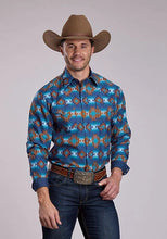 Load image into Gallery viewer, Roper 2835 Serape Stripe (Blue) - Men's Western Shirt