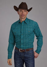 Load image into Gallery viewer, Roper 2170 Micro Aztec Print (Blue) - Men's Western Shirt